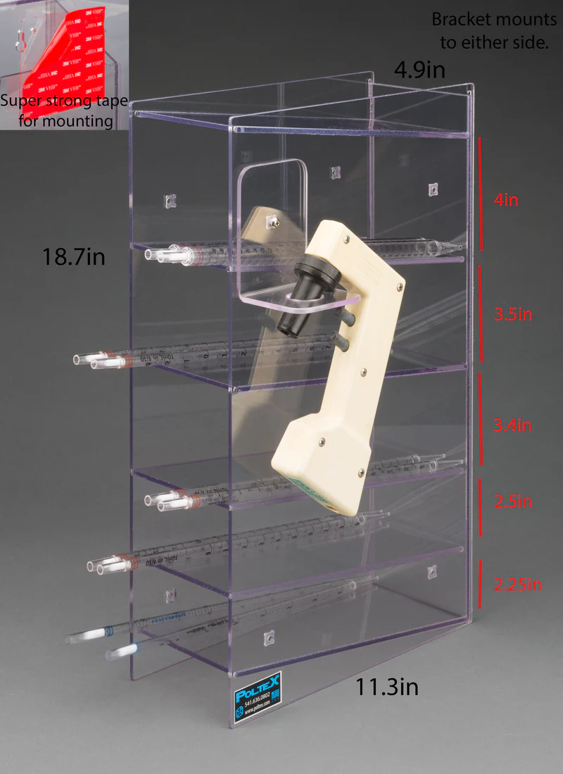 5 Pocket Serological Pipette Holder (PETG)