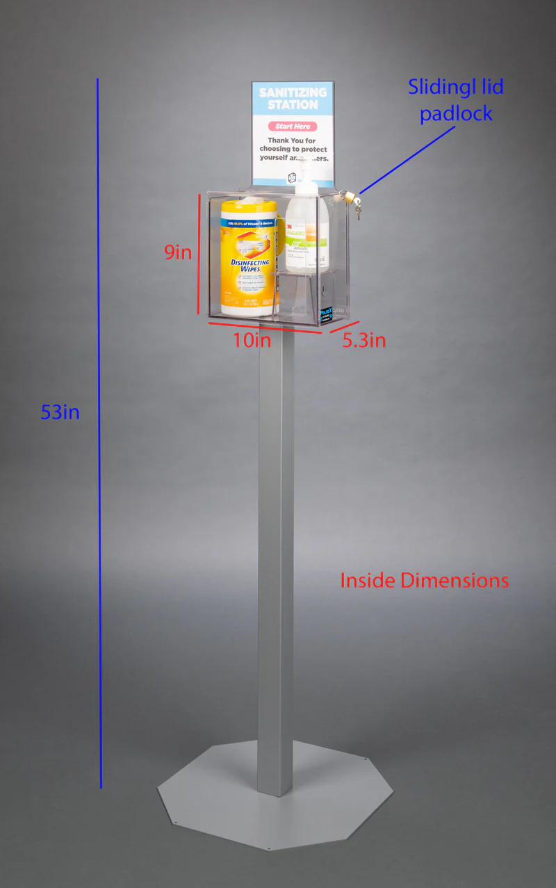 Stand Mount Sanitizing Station