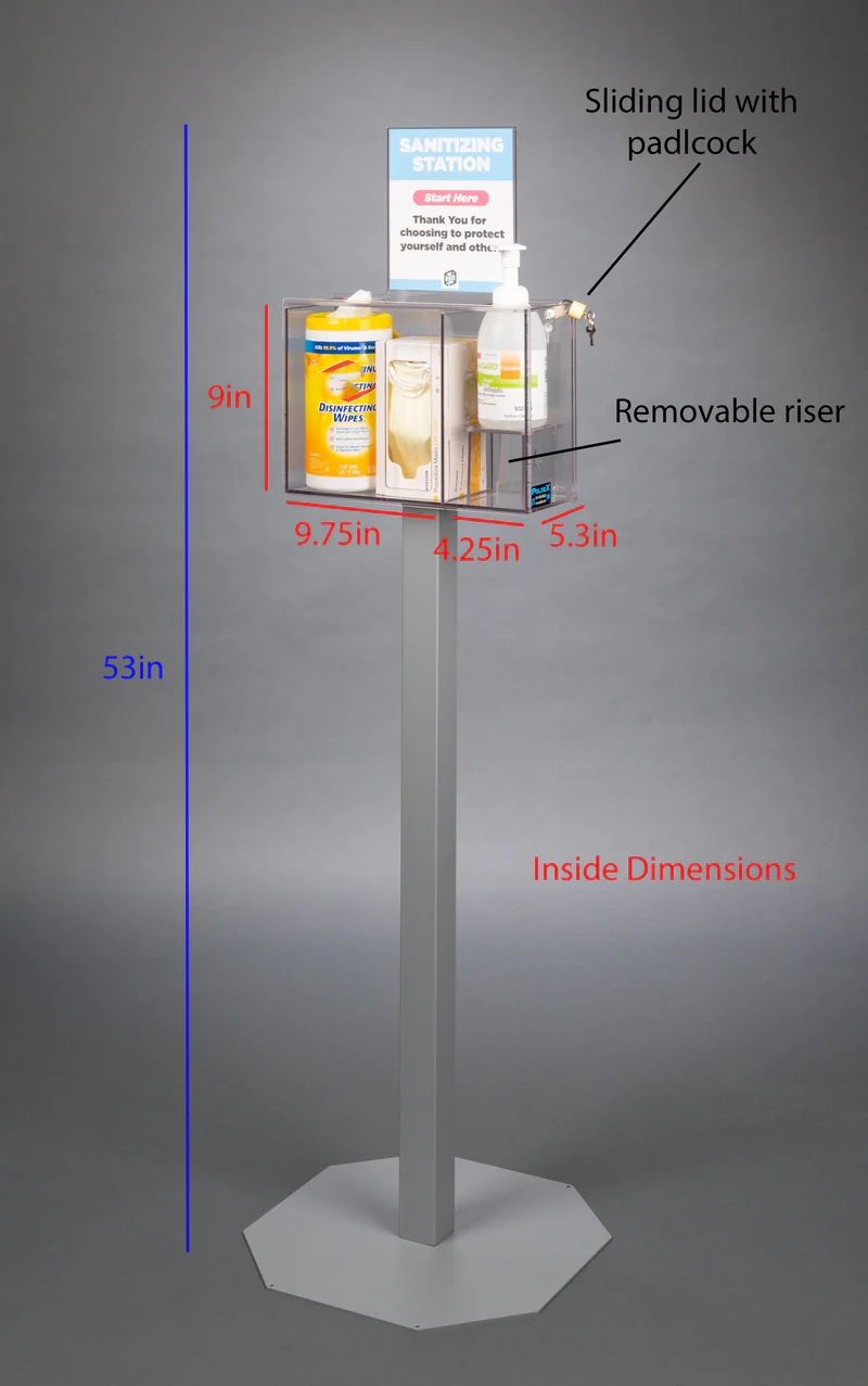 Stand Mount Sanitizing Station