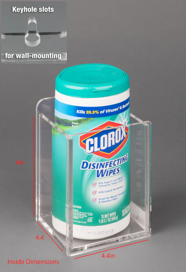 Wipe Tub Holder-4.5x4.5x7 (WIPES NOT INCLUDED)