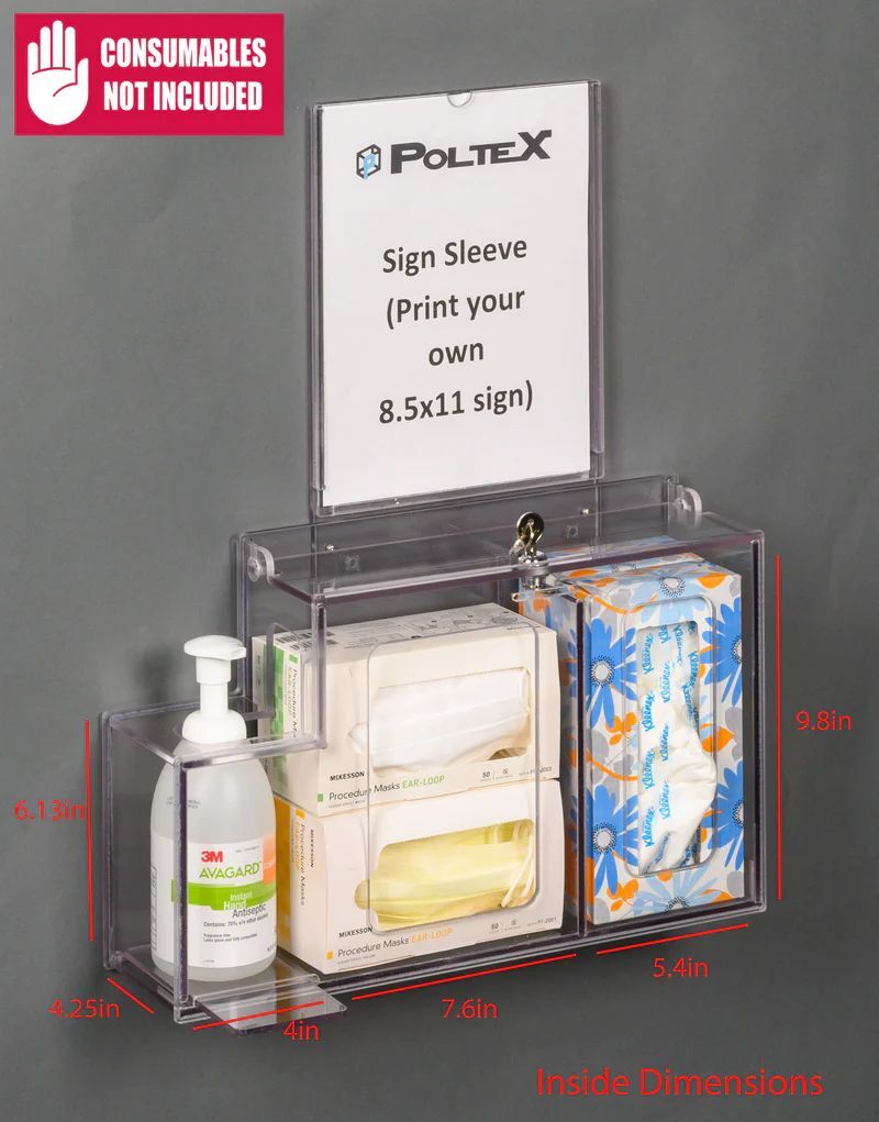 Locking Respiratory Hygiene Station S