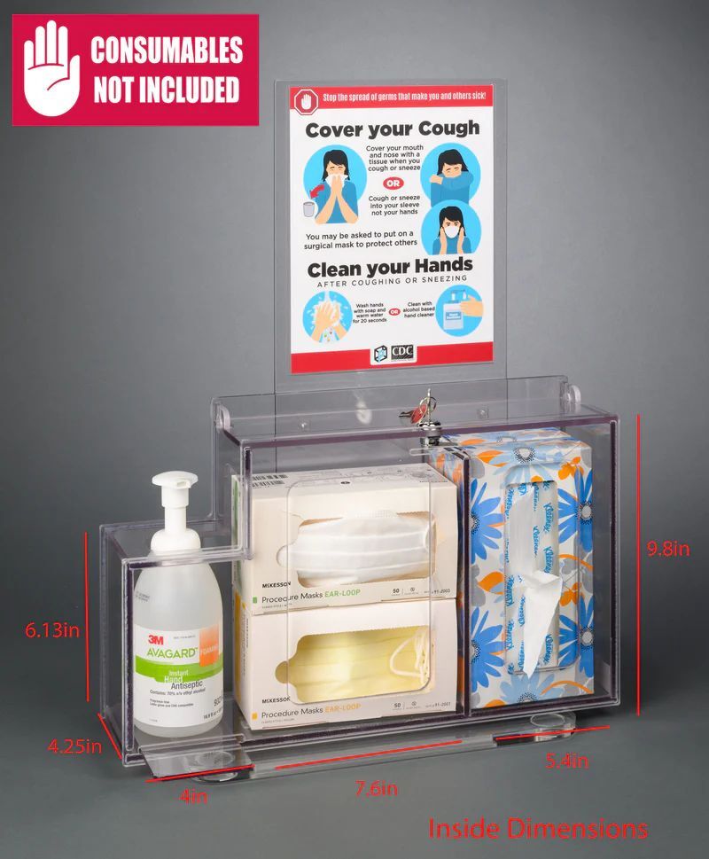 Locking Respiratory Hygiene Station S