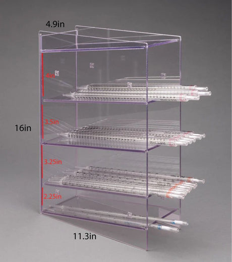 4 Pocket Serological Pipette Holder (PETG)