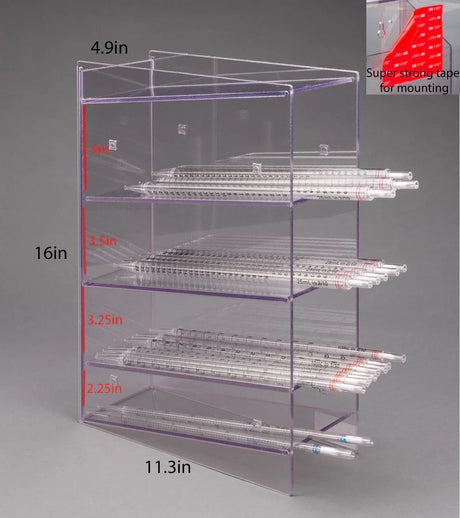 4 Pocket Serological Pipette Holder (PETG)
