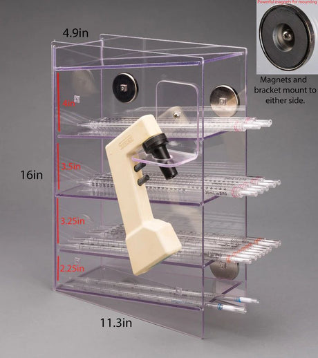 4 Pocket Serological Pipette Holder (PETG)