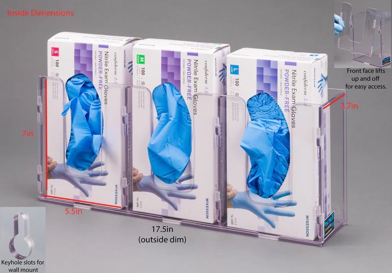 Short Glove Box Holder (Wall Mount)