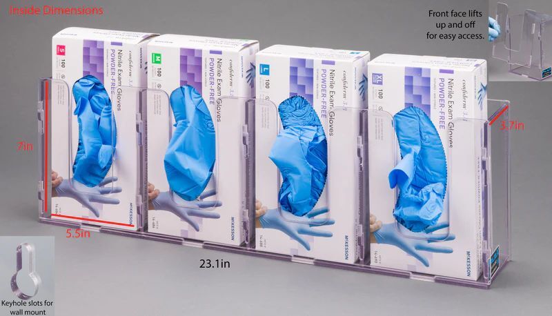 Short Glove Box Holder (Wall Mount)