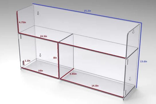 Suture Storage Rack (Low Profile, two tier)
