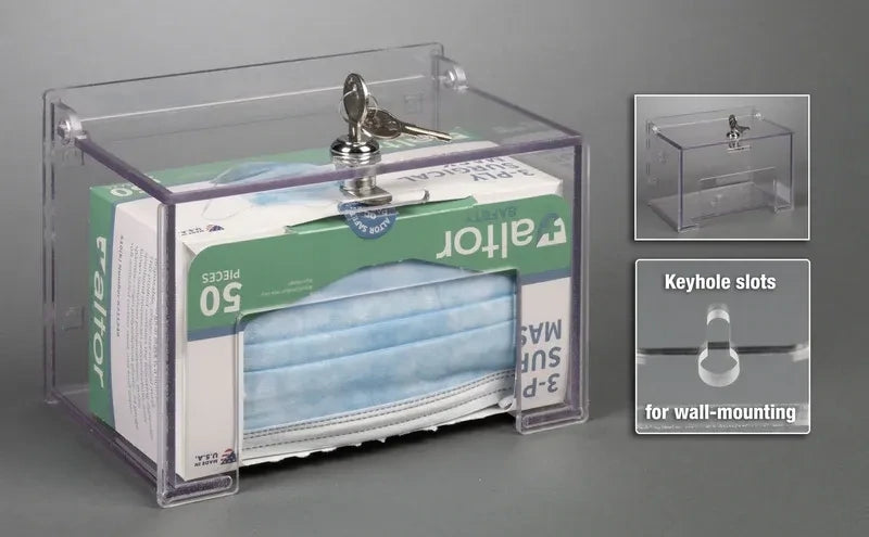 Locking Single Mask Box Holder