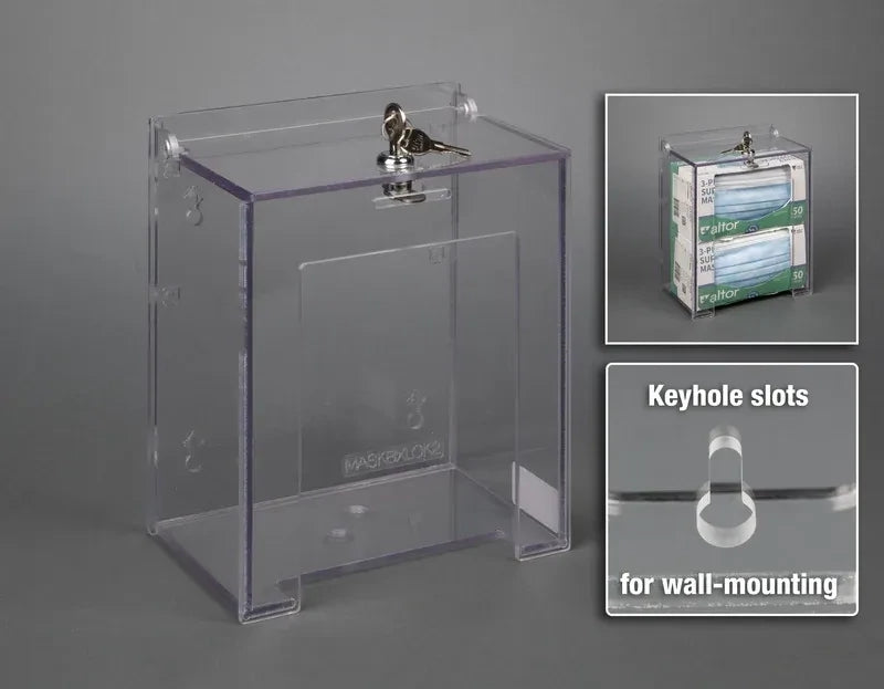 Locking Single Mask Box Holder