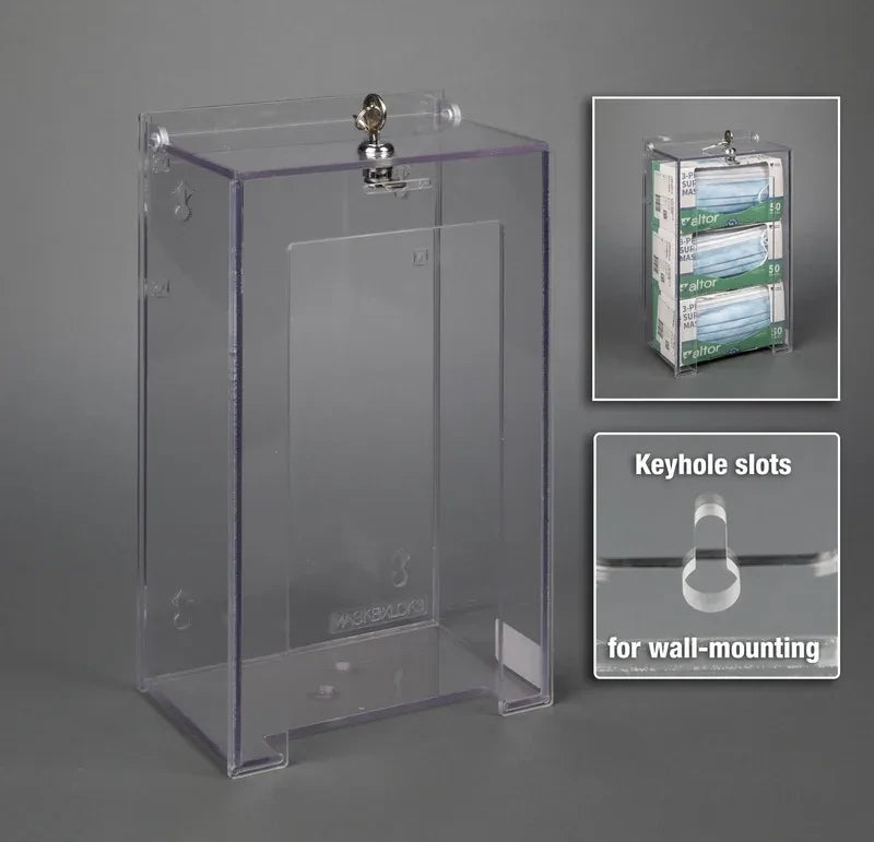 Locking Single Mask Box Holder