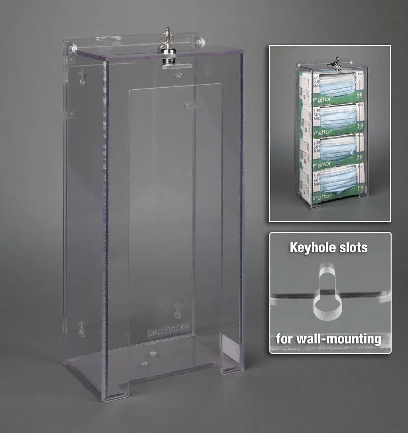 Locking Single Mask Box Holder