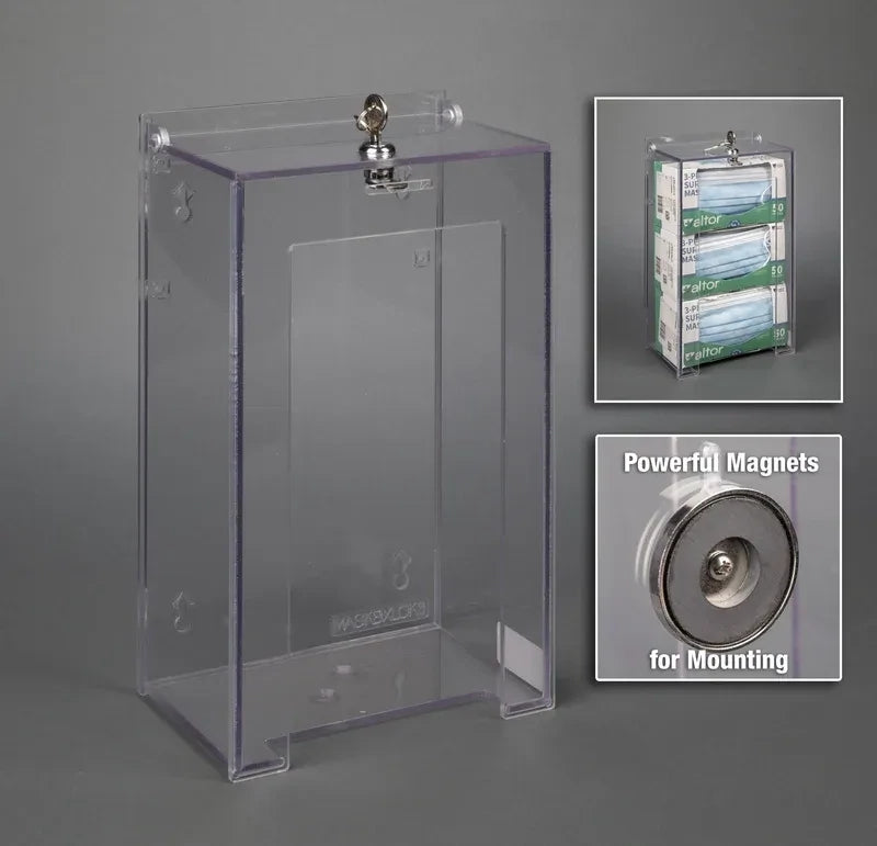 Locking Single Mask Box Holder