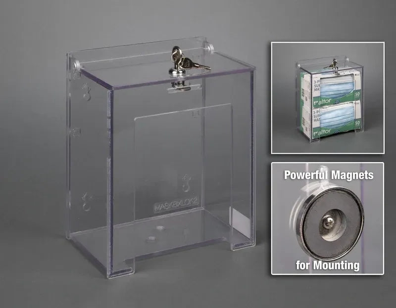 Locking Single Mask Box Holder