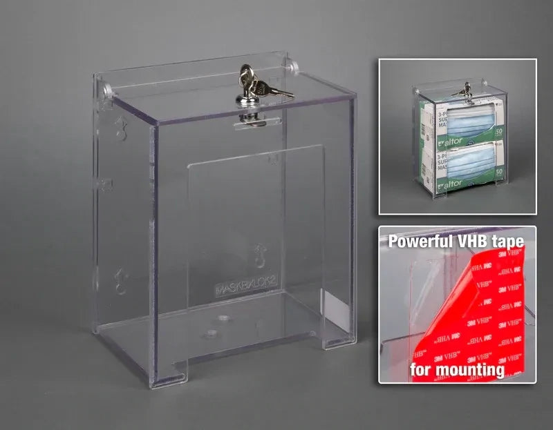 Locking Single Mask Box Holder
