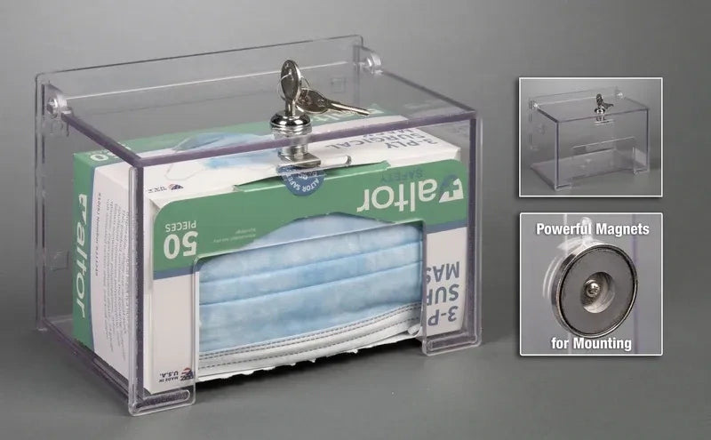 Locking Single Mask Box Holder