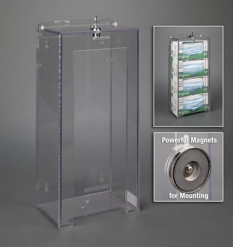 Locking Single Mask Box Holder