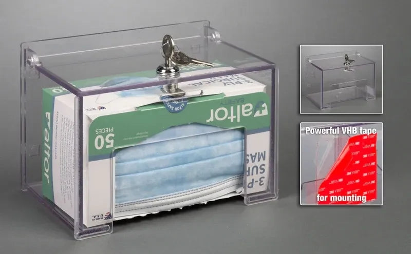 Locking Single Mask Box Holder