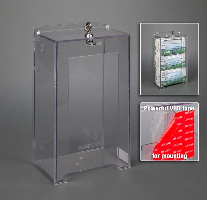 Locking Single Mask Box Holder