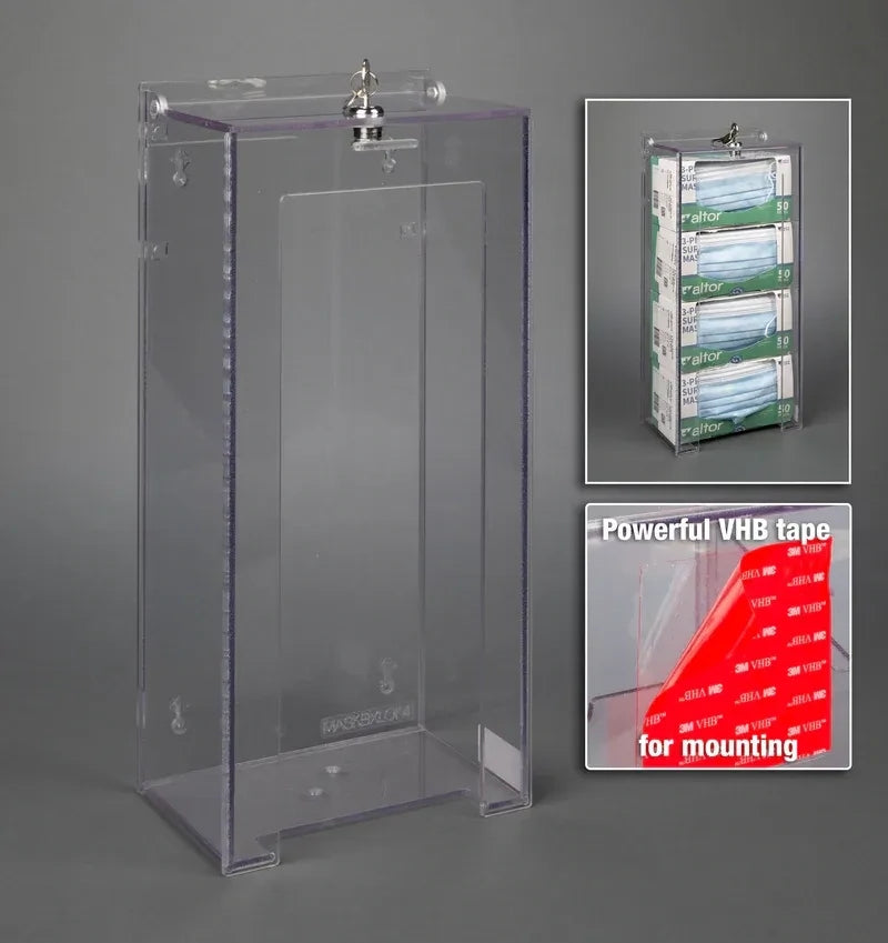 Locking Single Mask Box Holder