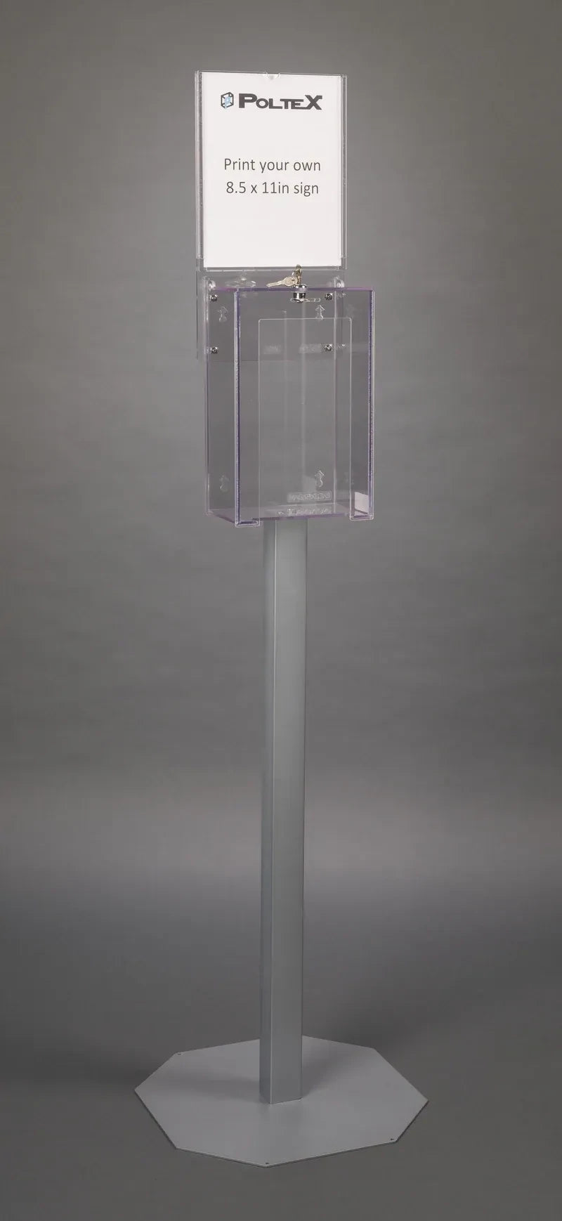 Stand Mount Locking Single Mask Box Holder