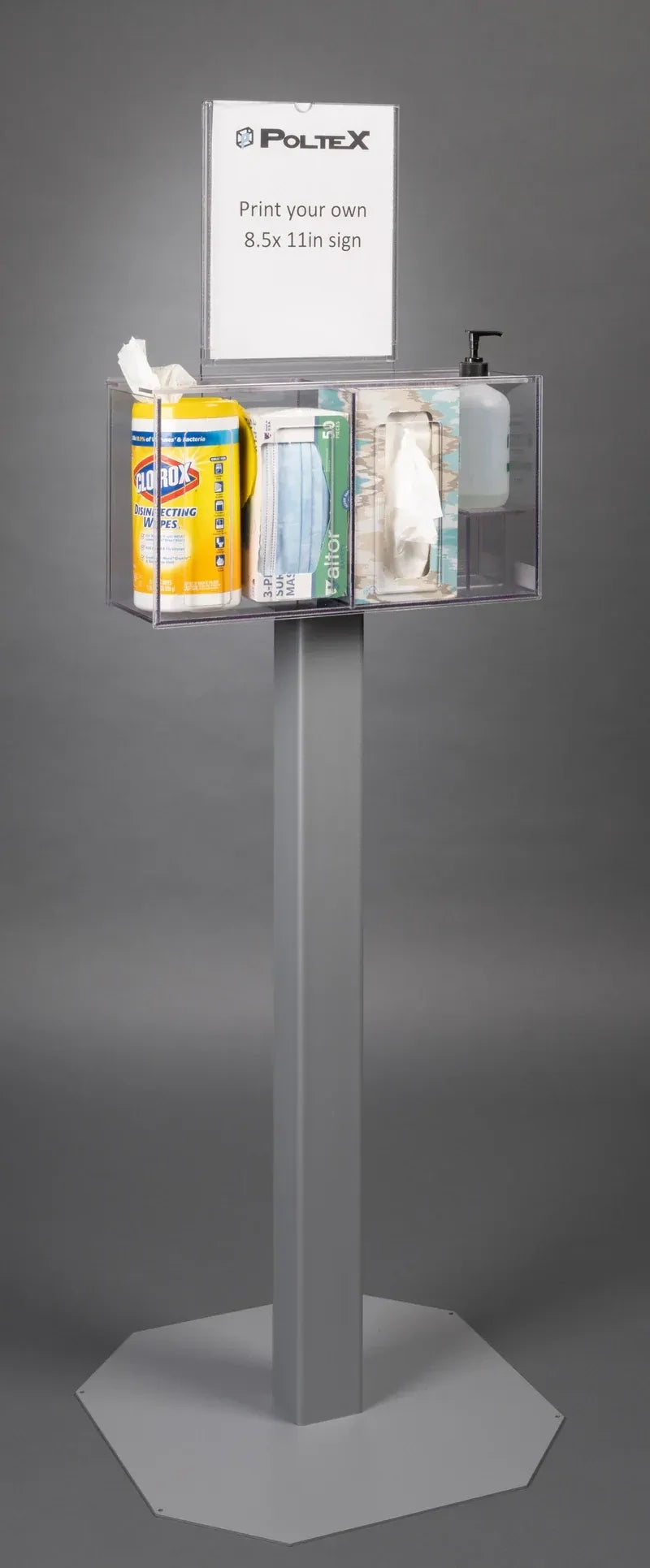 Sanitizing Station with Sign Sleeve