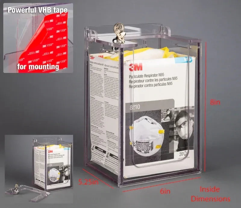 Locking N95 Mask Dispenser