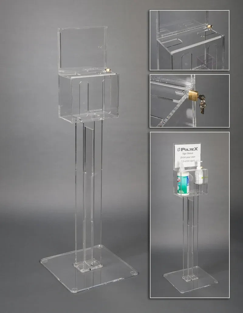 Deco Respiratory Hygiene Kiosk with Sign Sleeve