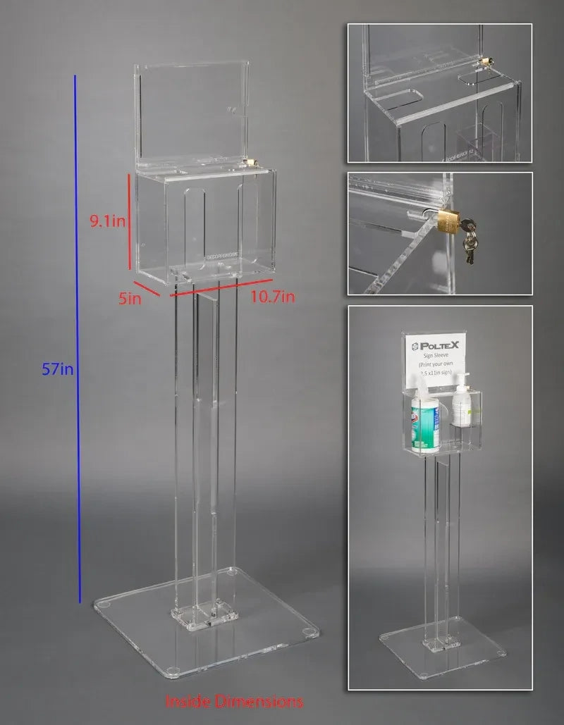 Deco Respiratory Hygiene Kiosk with Sign Sleeve