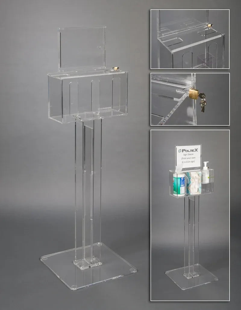 Deco Respiratory Hygiene Kiosk with Sign Sleeve