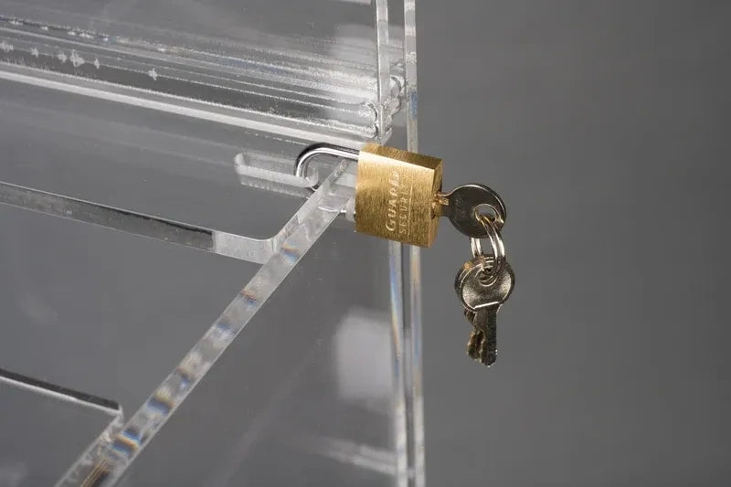Deco Wall Mount Locking Sanitizing Station with Sign Sleeve