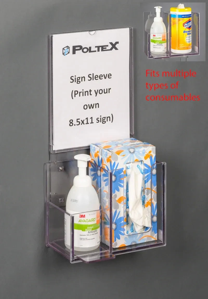 Respiratory Hygiene Station H on Acrylic Stand