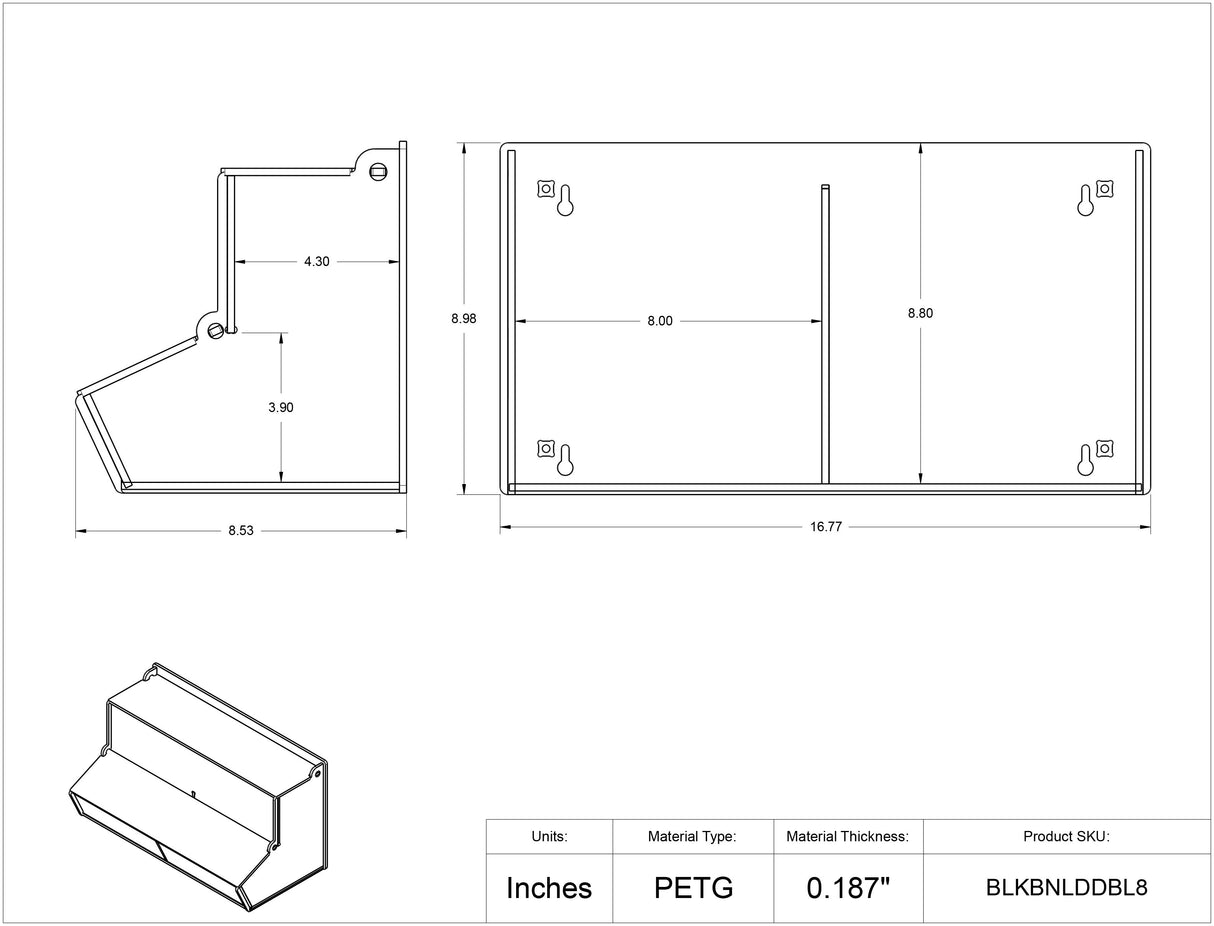 BLKBNLDDBL8-W, BLKBNLDDBL8-M, BLKBNLDDBL8-T
