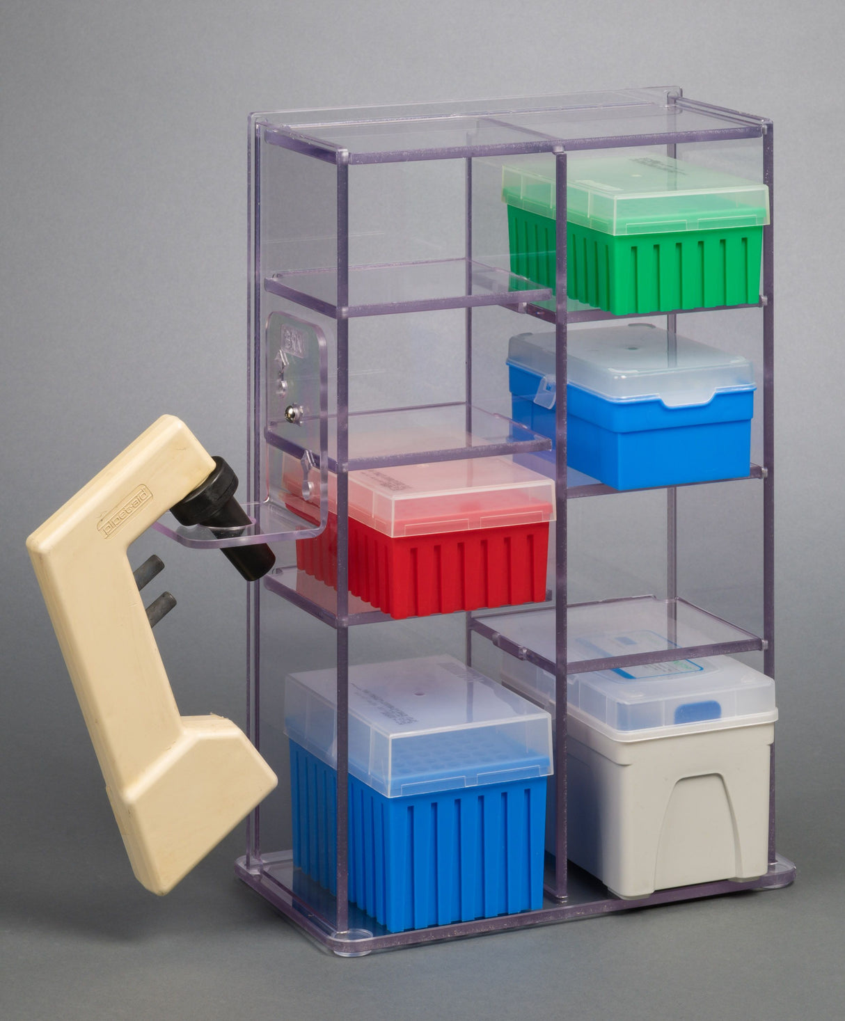 Lab Bench Vert Organizer PETG-4 Pocket, Double wide