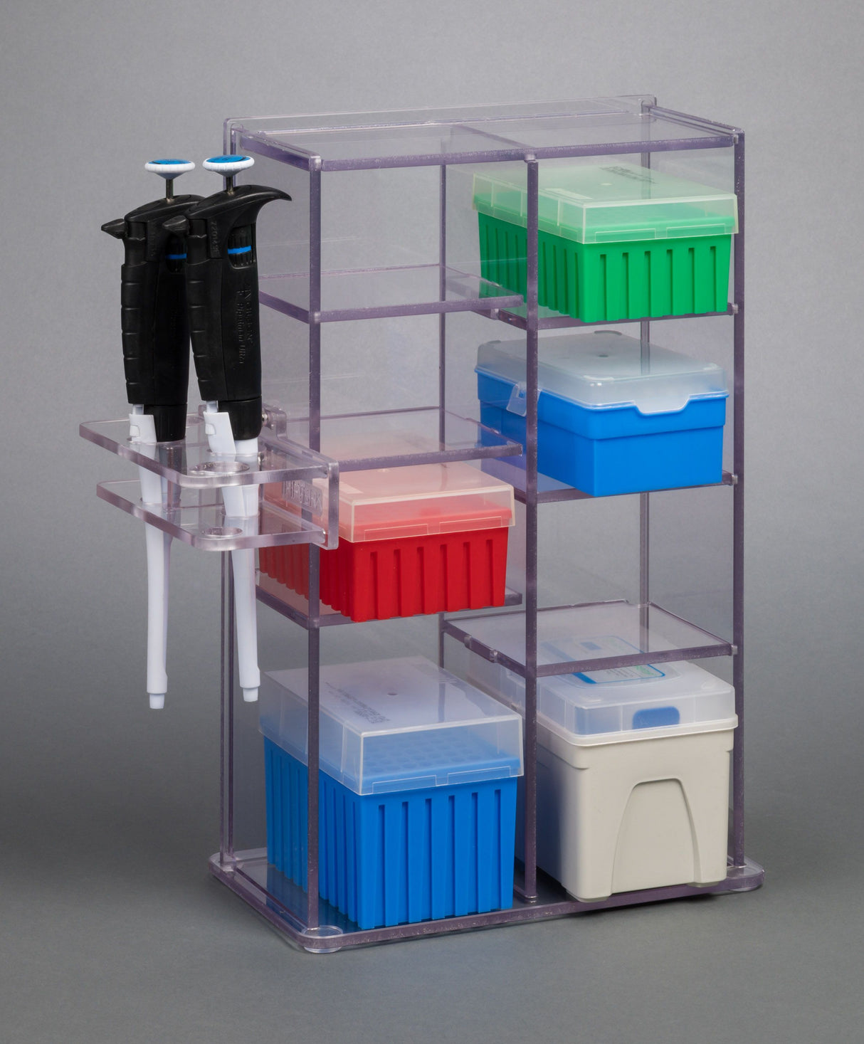 Lab Bench Vert Organizer PETG-4 Pocket, Double wide