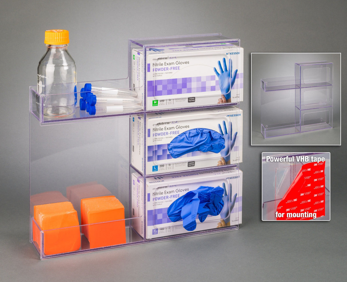 Glove Box Holder w/Shelf-3 box