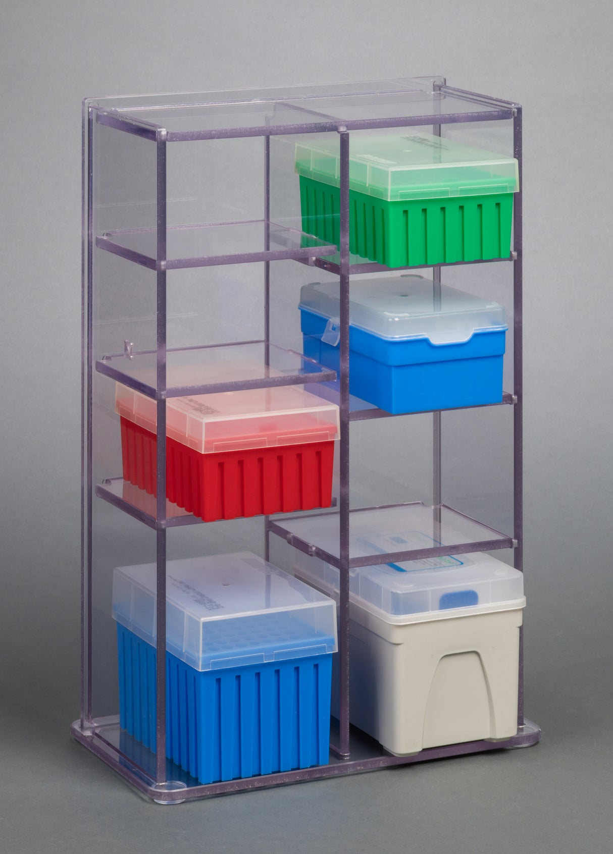 Lab Bench Vert Organizer PETG-4 Pocket, Double wide