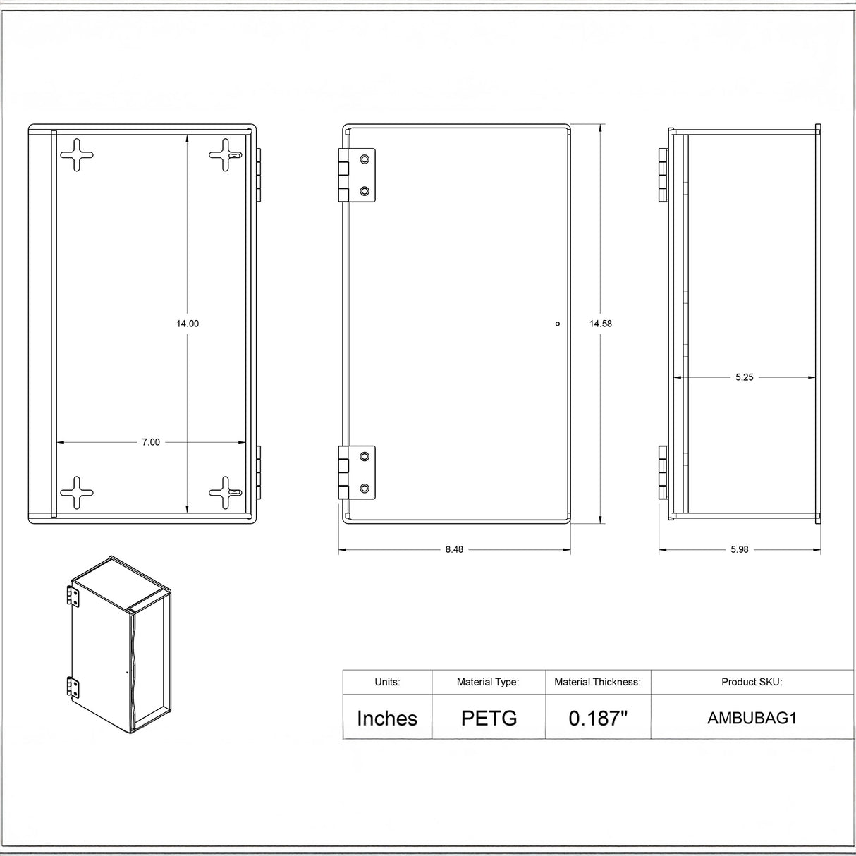 Ambubag Hinged Storage Box