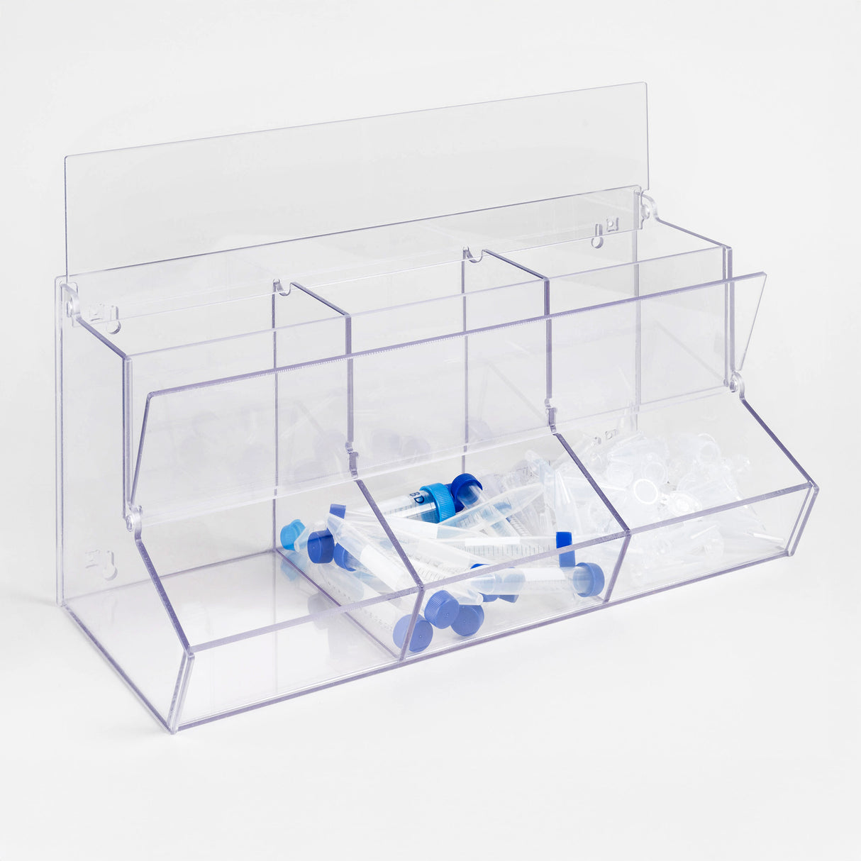 Triple Bulk Bin With Lid-6in Wide Compartments