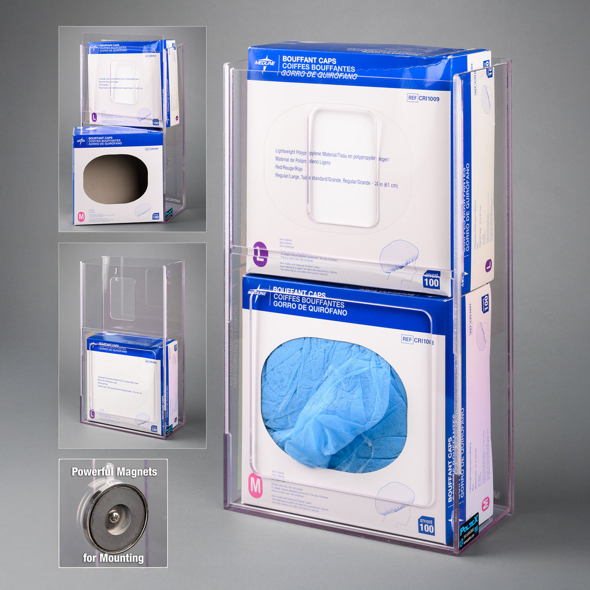 Visual Management Bouffant Cap Holder-2 box