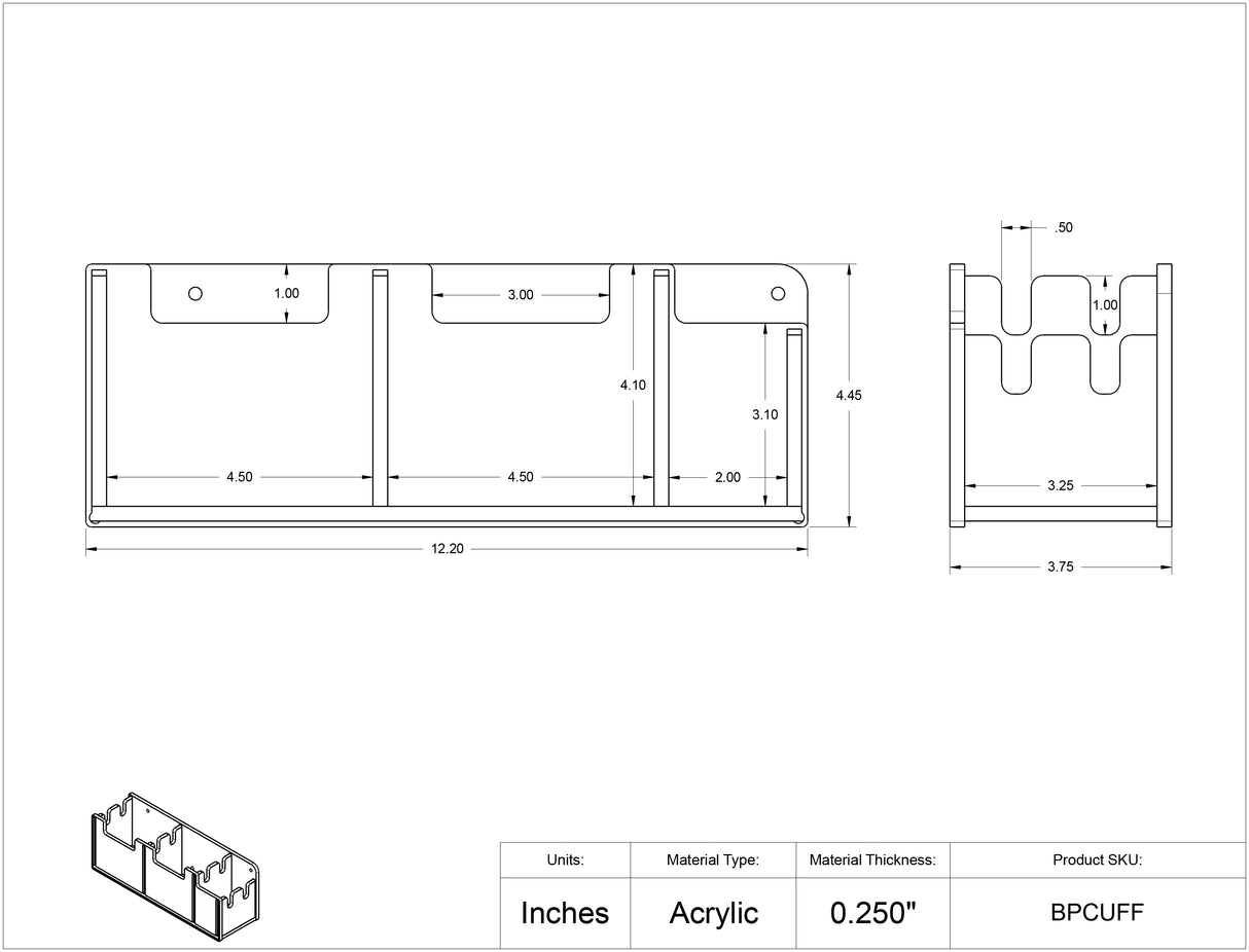 BP Cuff/Pen Organizer (Wall Mount)