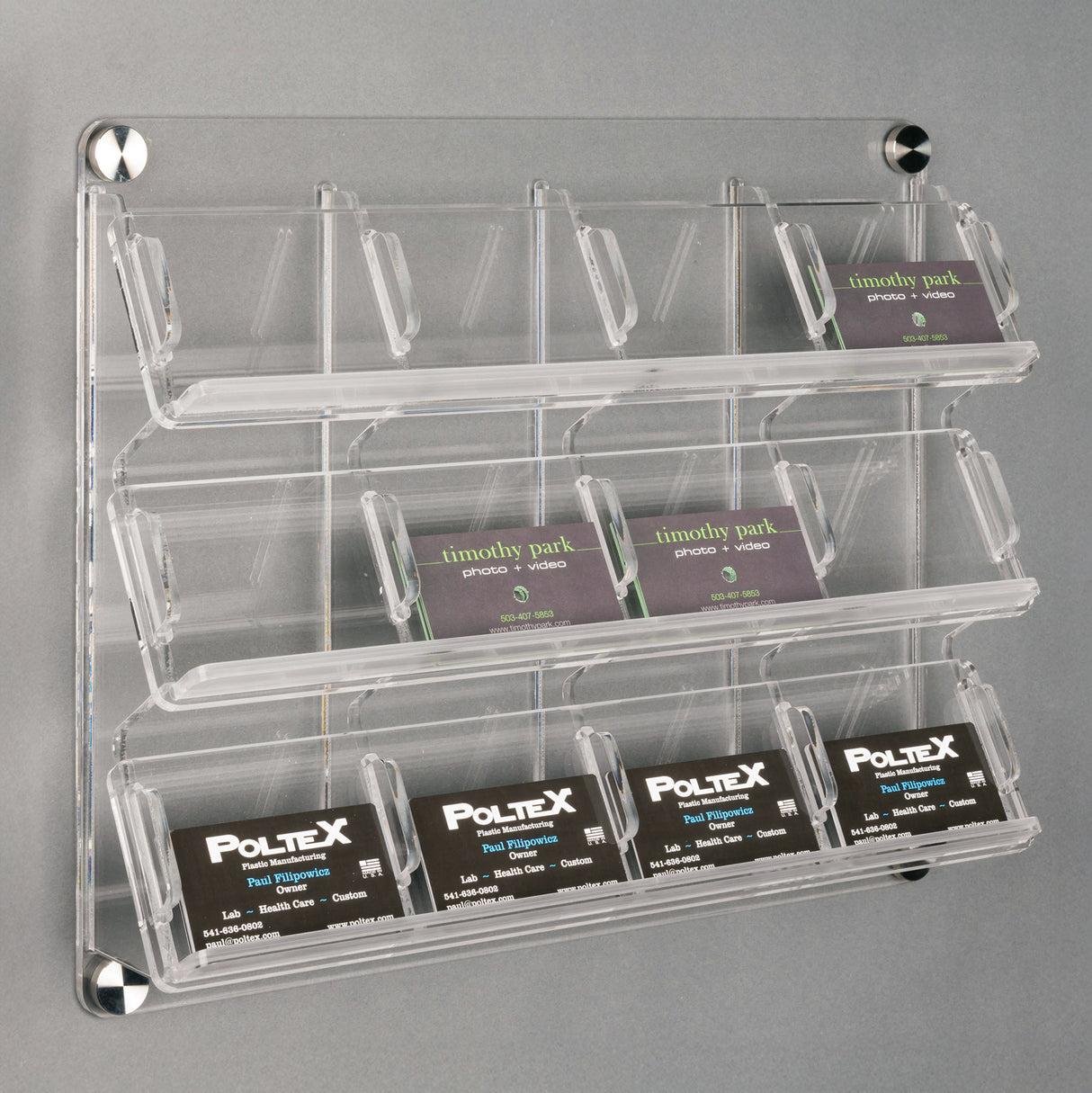 Deco Business Card Display - 12 slot