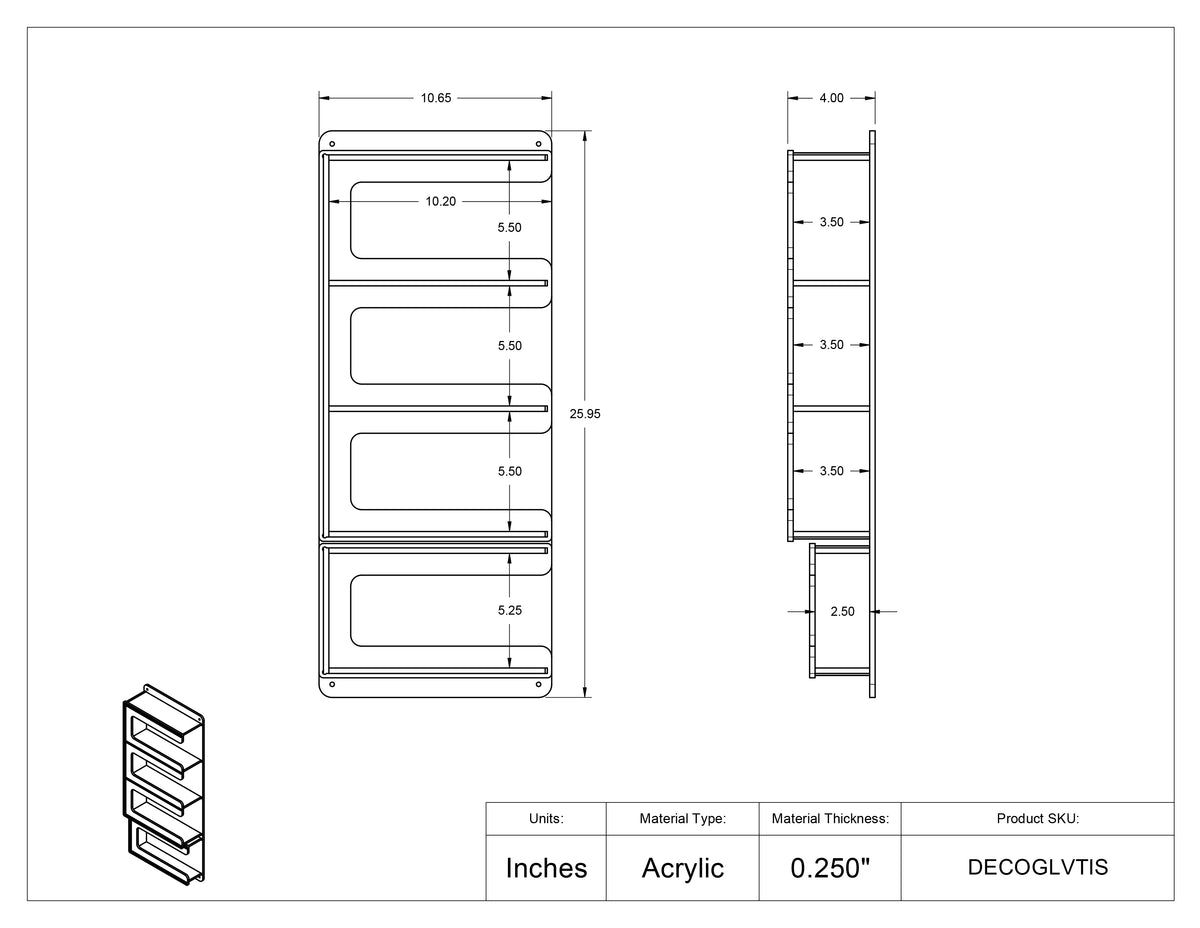Deco Glove Tissue Holder - 3/1 Slot
