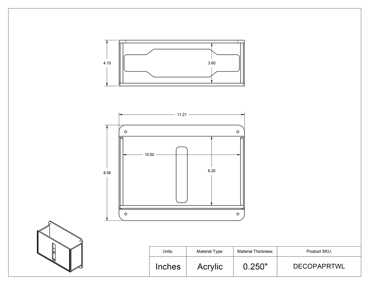 Deco Tri-Fold Paper Towel Dispenser