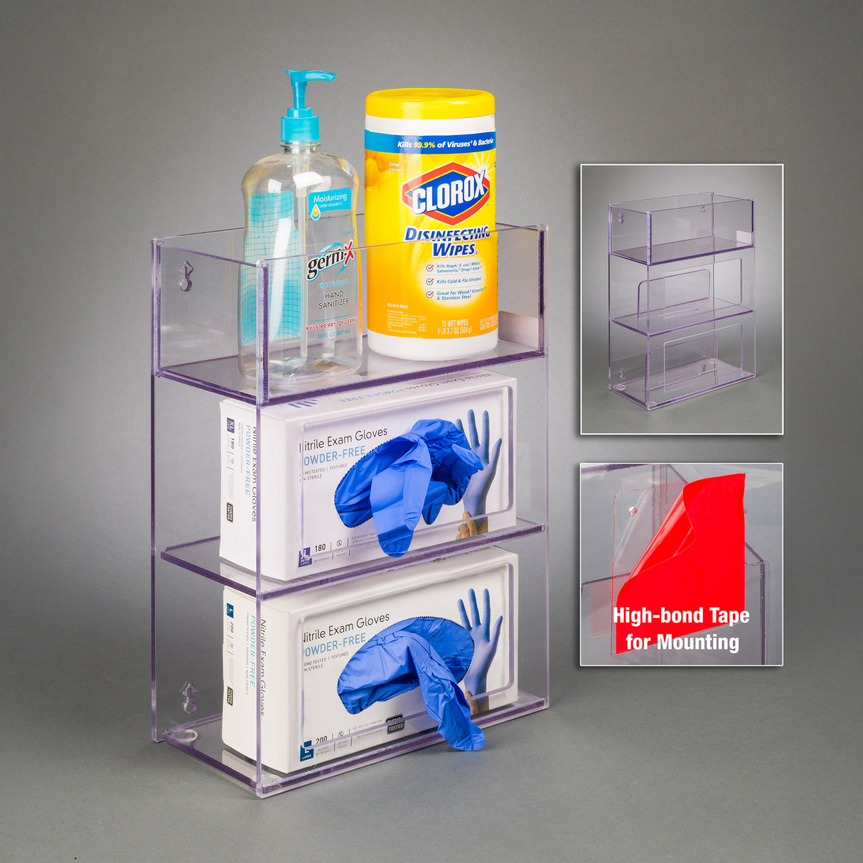 Two Glove Box Holder w/Bin