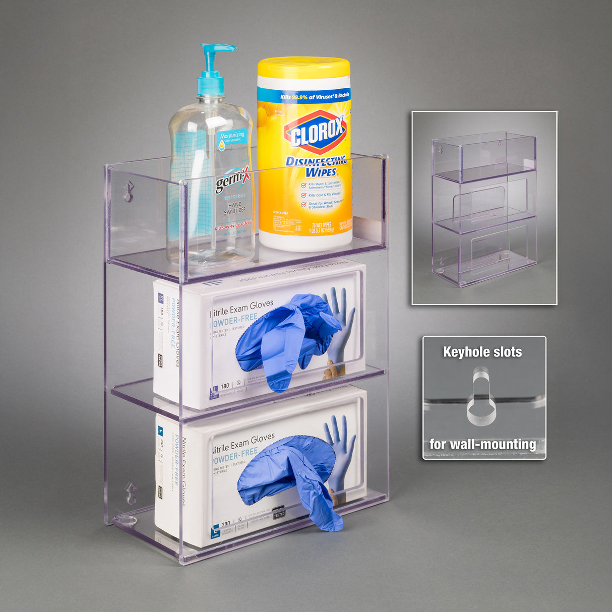 Two Glove Box Holder w/Bin