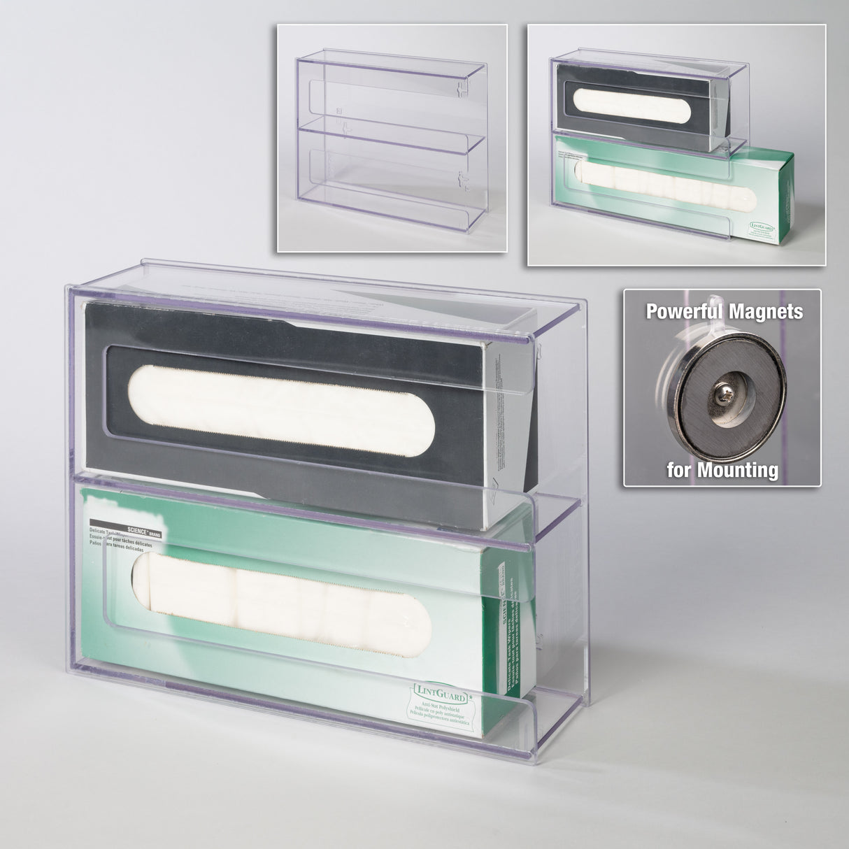 Large Kimwipe Holder - Double