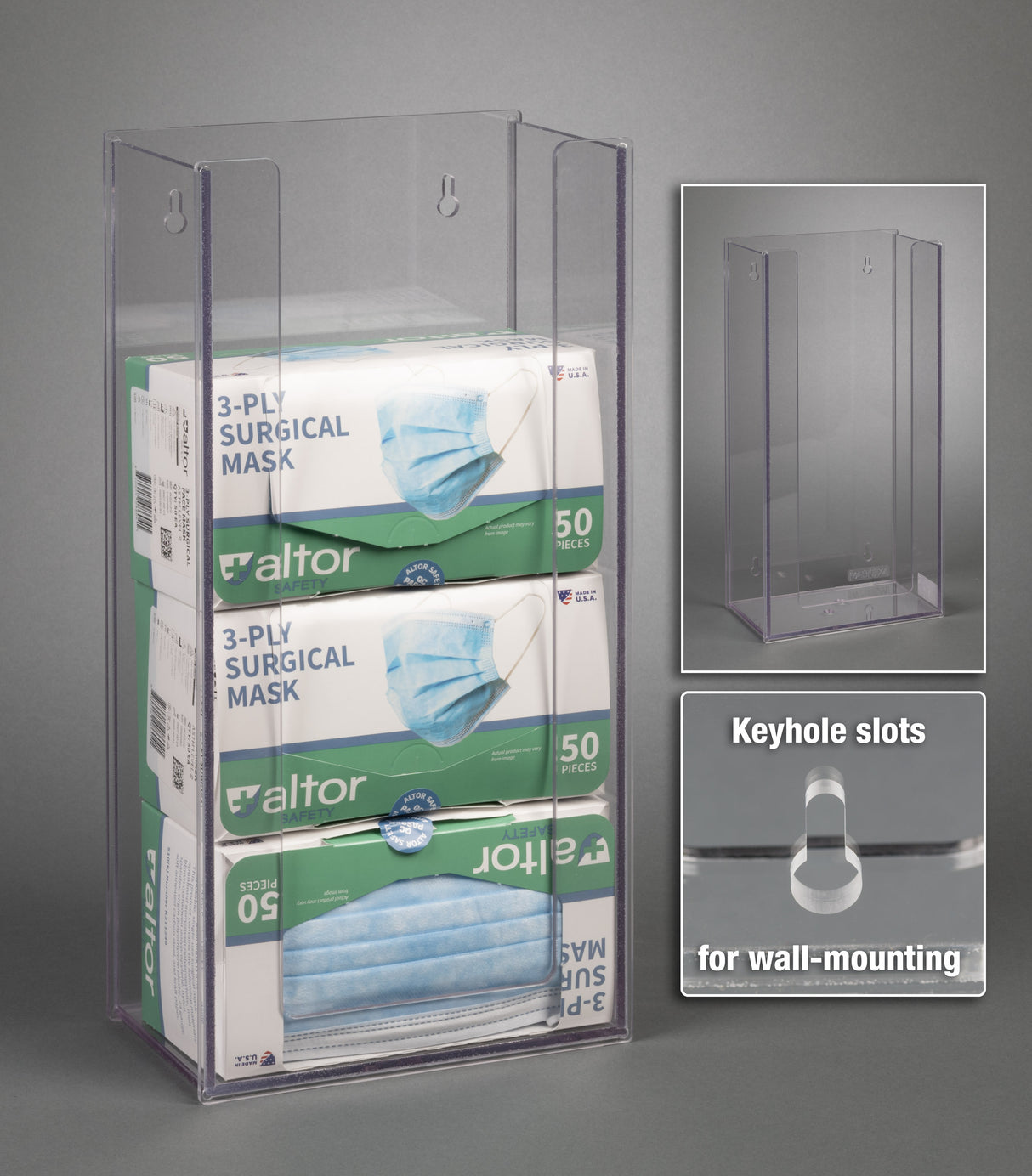 Mask Box Dispenser-4 Box Wall Mount