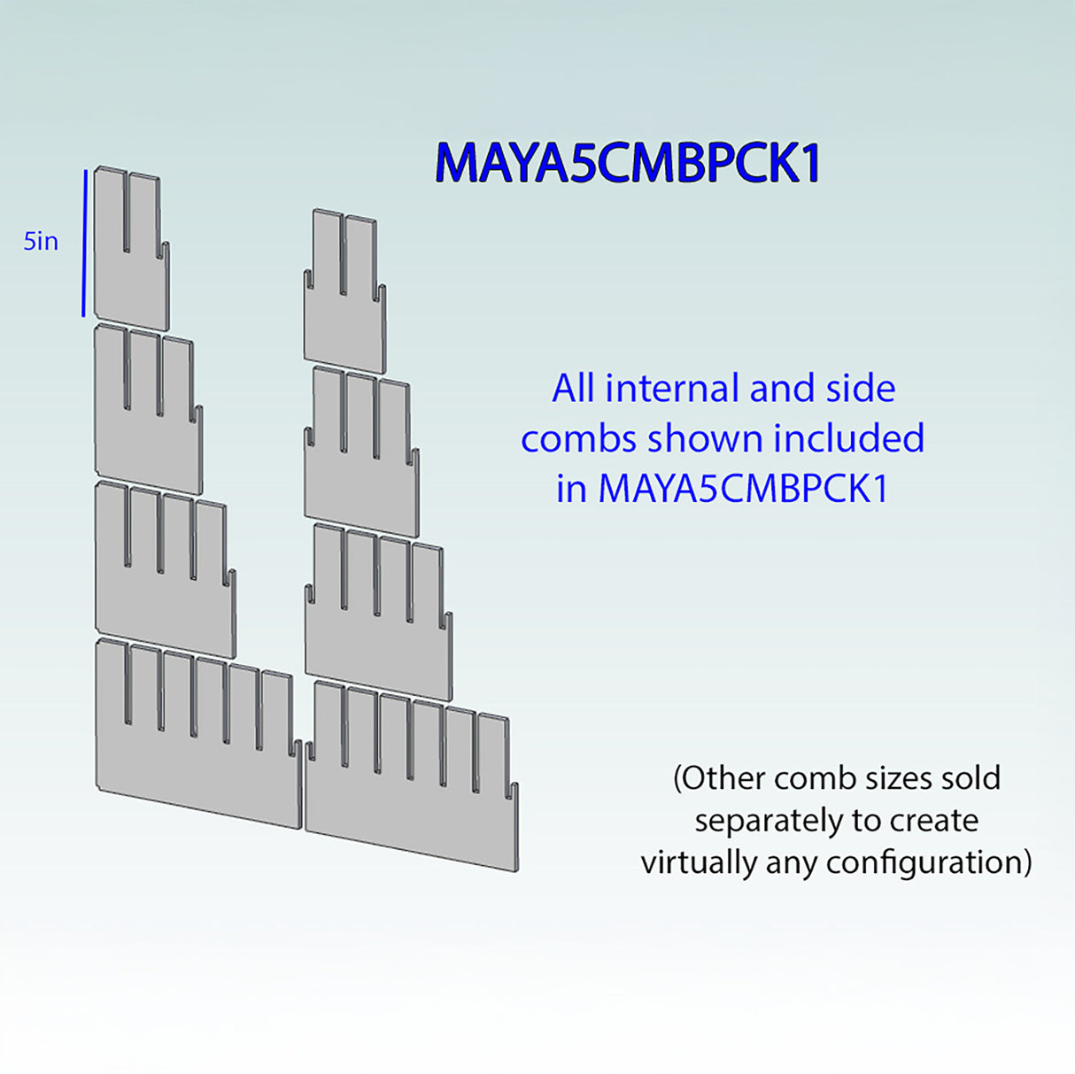 Med Cart 5 inch Tall Comb