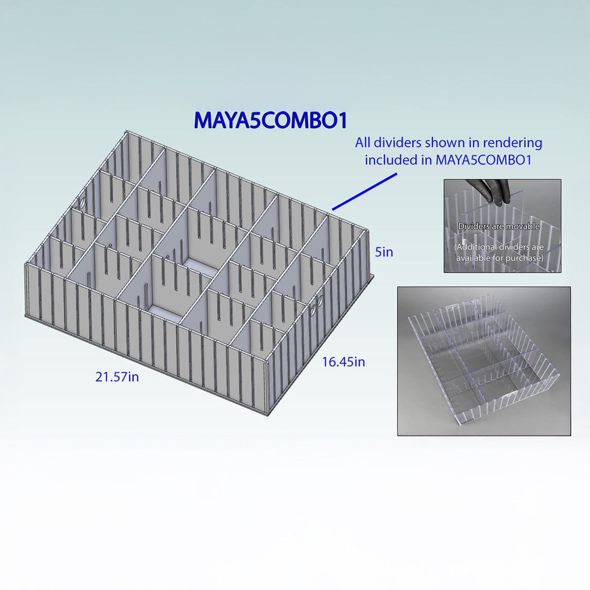 Med Cart 5 inch Tall Comb